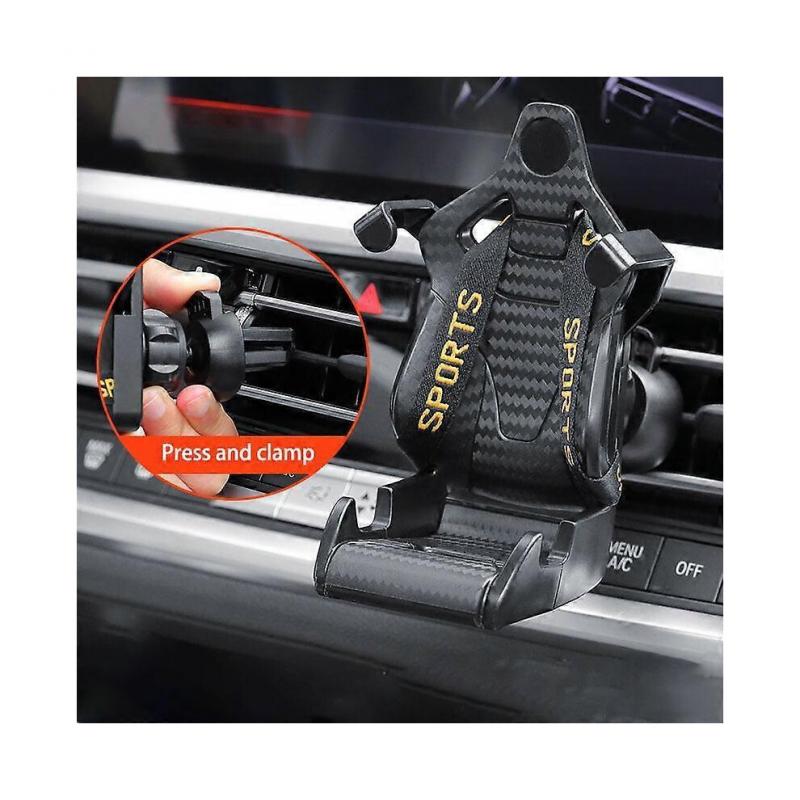 1pc Racing Seat Design Car Phone Holder Auto Air Vent Clip Mobile Phone Mount Stand Smartphone Phone Bracket GPS Support in Car for Iphone Samsung Mi