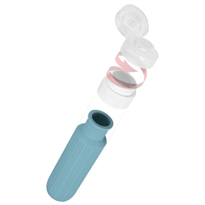 Silicone Travel Bottles For Airplane Carry-On Cosmetics - Set B02