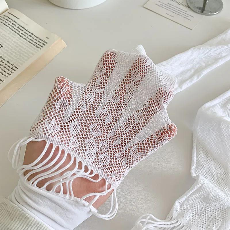 Leopard Print Women Stockings Sexy Lace Mesh Fishnet Stockings Thigh High Socks JK Lolita Knee High Socks Thigh High Stockings