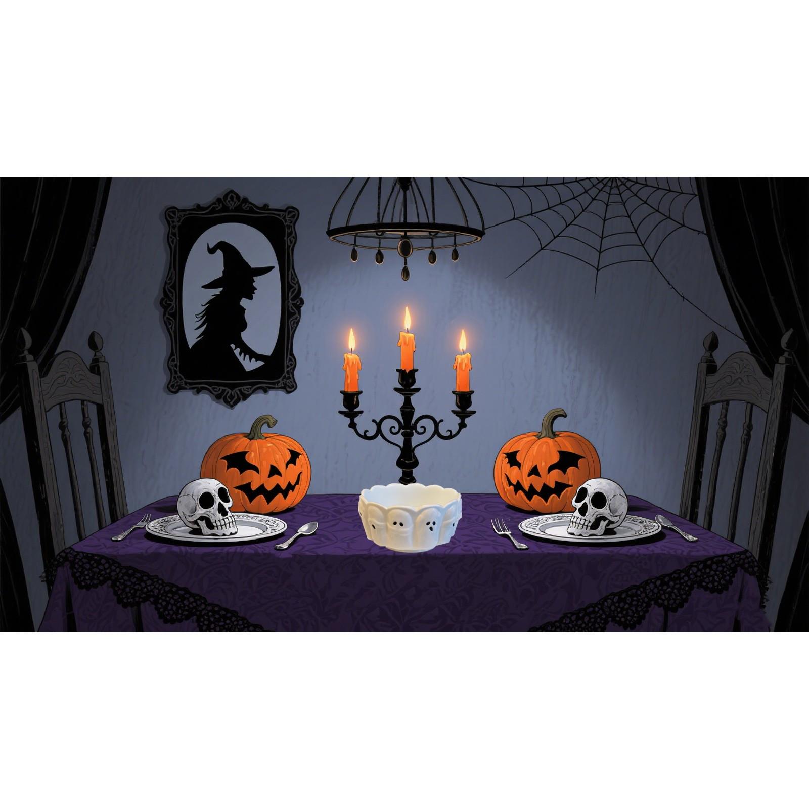 

Миска в форме привидения - Предмет домашнего декора на Хэллоуин, Используется для демонстрации, Шоколада и т.д. One Size