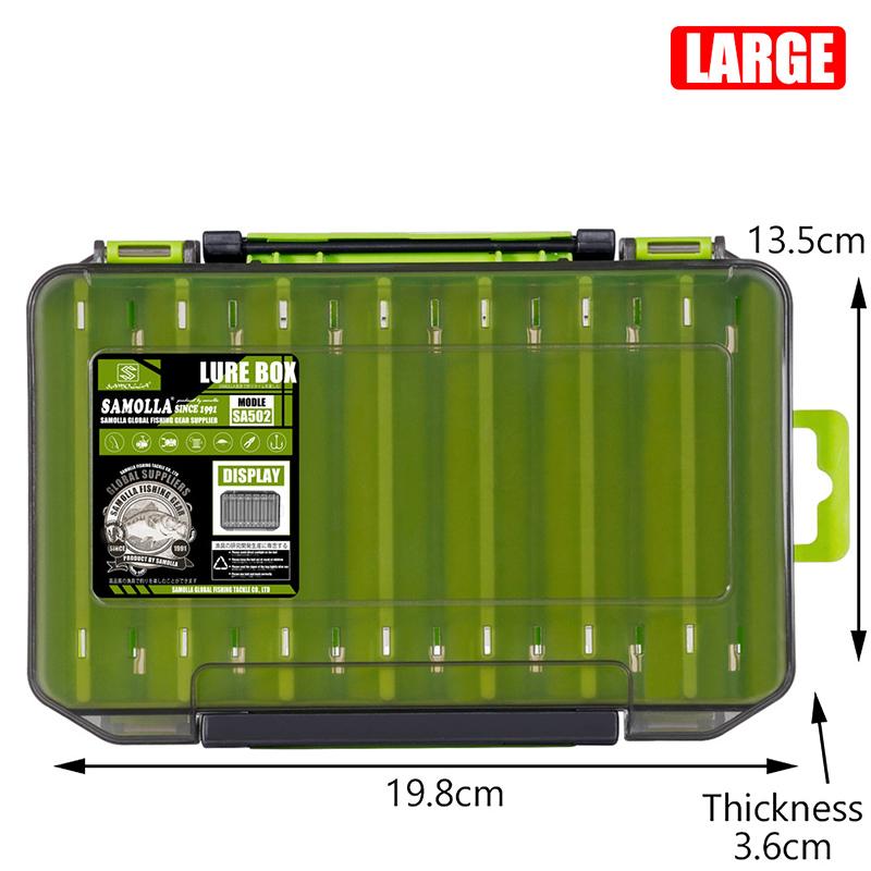 1PC 12 Compartments Fishing Tackle Organizer With 2 Buckle Plastic Clear Storage Case Double Sided Fishing Lure Boxes