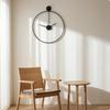 Open Ring Wall Clock Modern Minimalist Metal for Homeowners, Interior Designers, Living