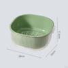 2 Layer Vegetable Washing Basket Kitchen Strainer Colander Bowl, in 1 Cleaning Drain