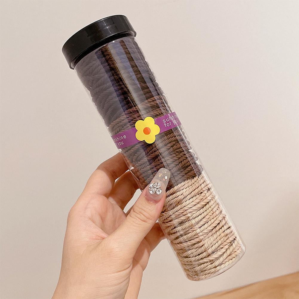 

Набор из 100 бесшовных резинок для волос, держатели для хвостиков, однотонные, невидимые резинки для волос, простые резинки для волос, аксессуары для волос 4