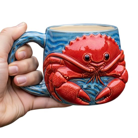 325ml Hrnek na kávu s 3D mořskými živočichy Ručně vyráběný pryskyřičný hrnek se skulpturou velryby/delfína/žraloka/želvy Nádobí s mořskou tématikou pro milovníka moře jako dárek