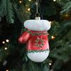 Christmas Ornaments Textured Bear Decorations Cute Playful Santa Hat Glove Sock Designs Versatile Xmas Tree Home Decor Accents