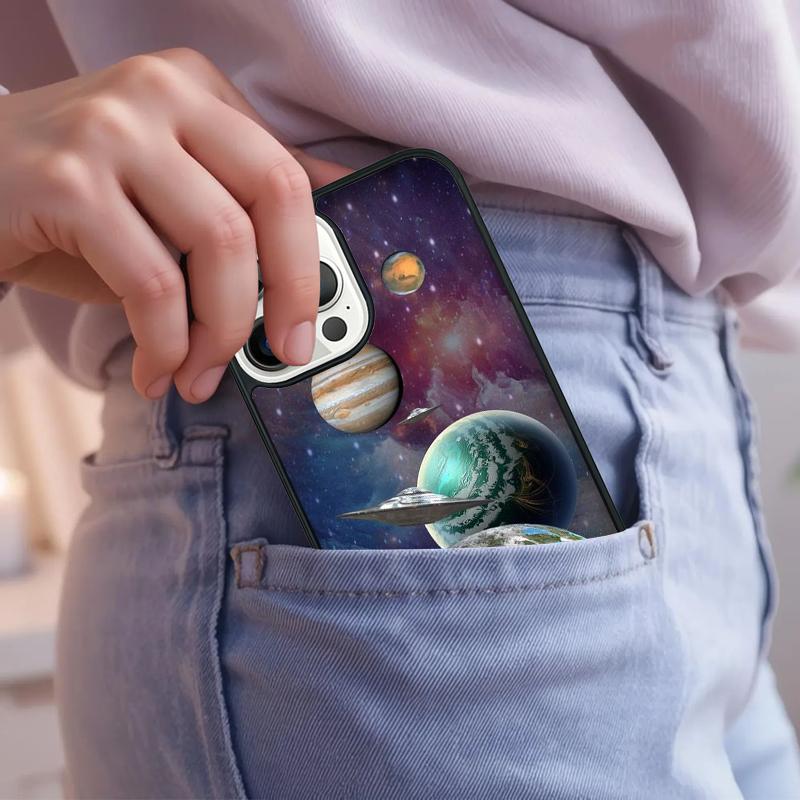 Sky Space planet Moon stars Phone Case For iPhone 17 Air 15 16e 14 13 Pro Max Coque 12 11 Pro Max PLUS cover