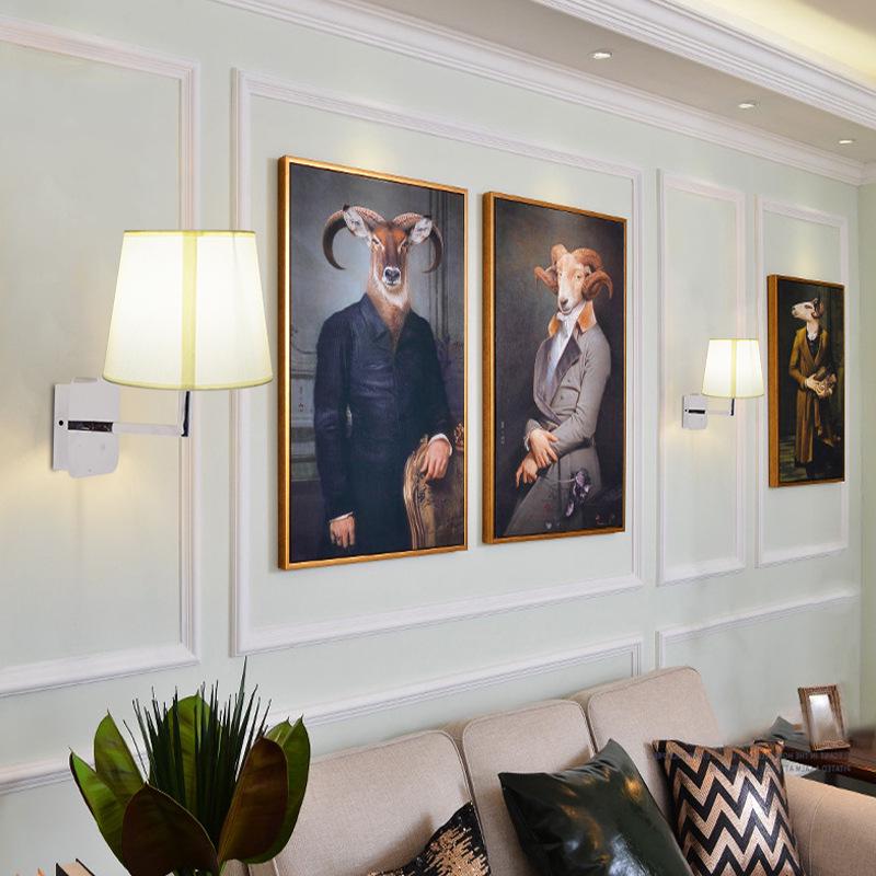 Removable Round Linen Lampshade for Hotel Bedroom Table or Ceiling Lamps