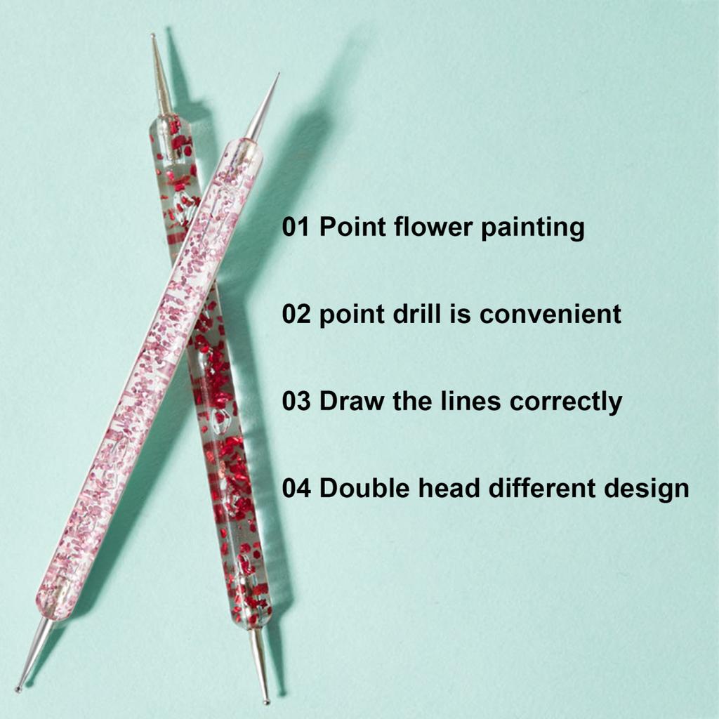 5PCS Nail Dotting Pen Art Kit Dual Head DIY Nail Embossing Tool for Transfer Tracing Paper Nail Design Tools for Nail Art