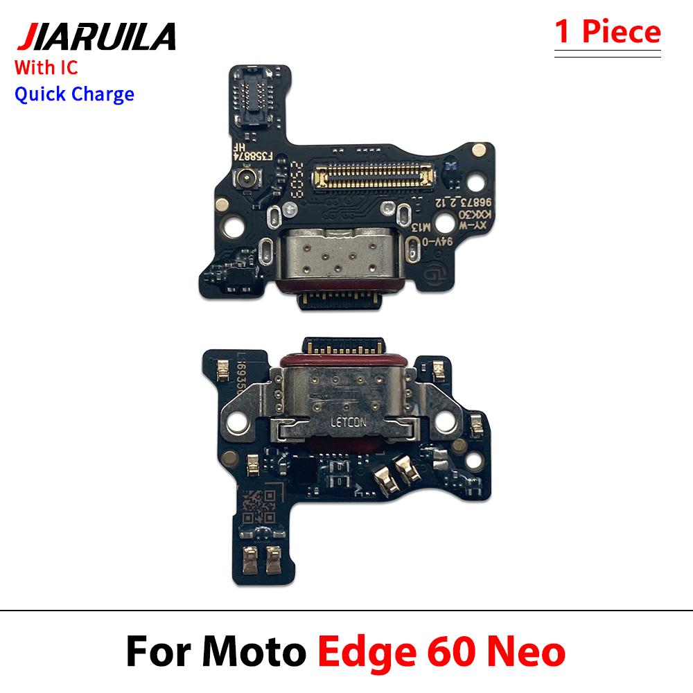 For Moto Edge 20 Lite Pro Edge 30 Fusion Neo USB Charging Port Charger Dock Connector Board Flex Cable With Mic Microphone
