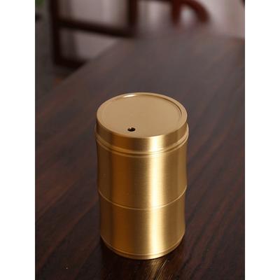 Pure Copper Toothpick Box Boutique Creative Personalized Home Toothpick Holder Dining Room Living Room Dust Toothpick Jar Retro Large Capacity