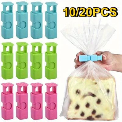 10/20 STÜCK Lebensmittelverschlussclips Wiederverwendbare Küchen-Snack-Plastiktüten-Verschlussclips Tragbare Lebensmittel-Küchenorganisationsklemme