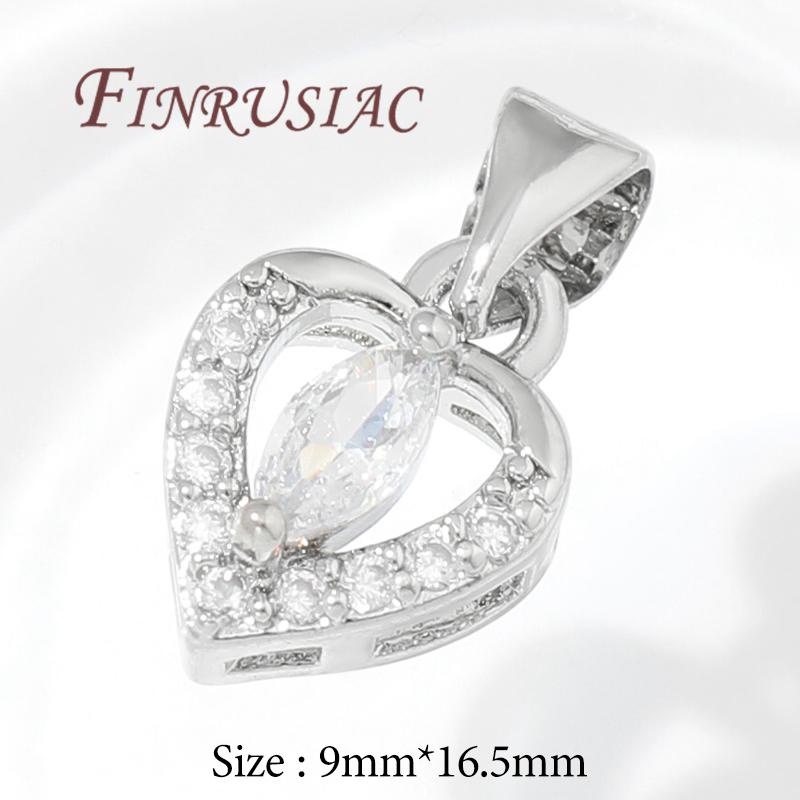 Pendants For Jewelry,18K Gold Plated Brass Zircon Sun/Heart/Star Charms For Necklaces Accessories,DIY Jewelry Making Supplies 1 piece