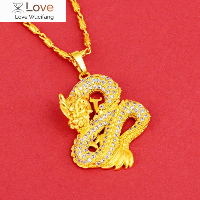 

Роскошное ожерелье с подвеской в форме дракона из 18-каратного золота с бриллиантами, женское модное ожерелье, цепочка на ключицу, ювелирные изделия, подарки 45CM