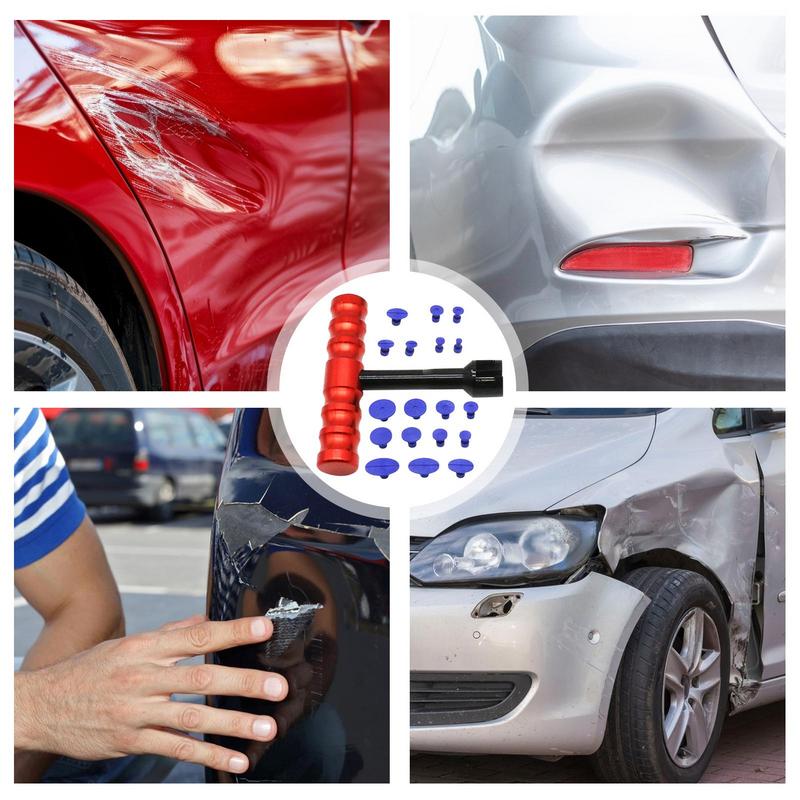 Car Dent Repair Tool Dent Removal Kit T-Bar Auto Dent Puller With Suction Cups Dent Lifter Puller Car Dent Repair Dent Remover