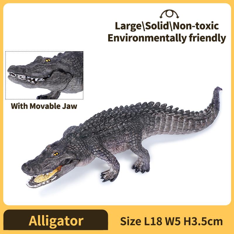 Alligator Crocodile Figurine Plastic Model Figure - Enjoyable Instructive Enjoy Toy Designed for Boys Girls and Children Ages 18M