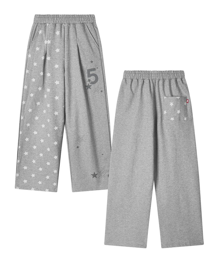 VIDEO JOCKEY Star Number 5 Sweatpants [Melange Grey]