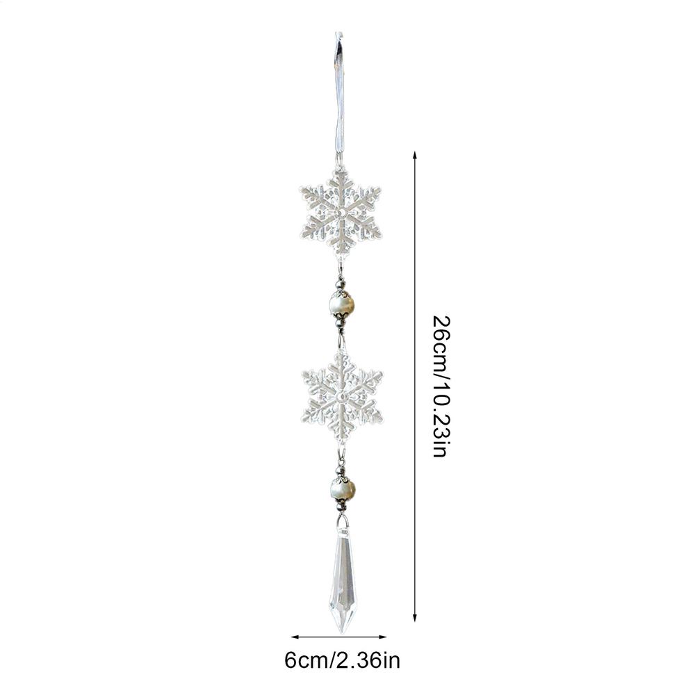Snowflake Ornaments 2D Acrylic Snowflake Pendant Charm Christmas Ornaments For Winter Party Indoor Holiday Ceiling Office
