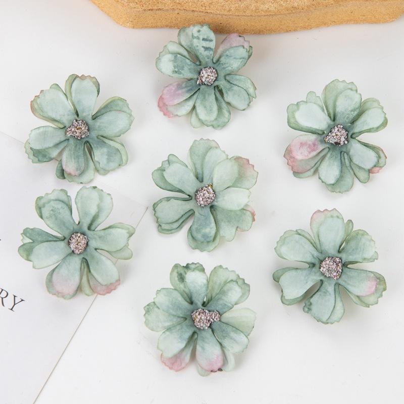 Simulation Star Language Flowers Diameter About 4.5cm Daisy Ethnic Headdress DIY Handmade Gift Box Candy Box Decorative Flowers Elegance Fake Flowers