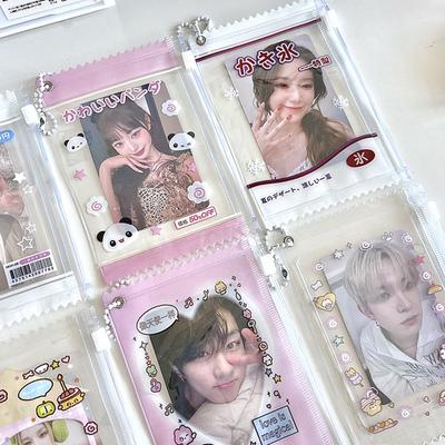 Cute Transparent Candy Bag 3 Inch Kpop Card Sleeves Holder Photocard Holder Card Films Game Cards Protector