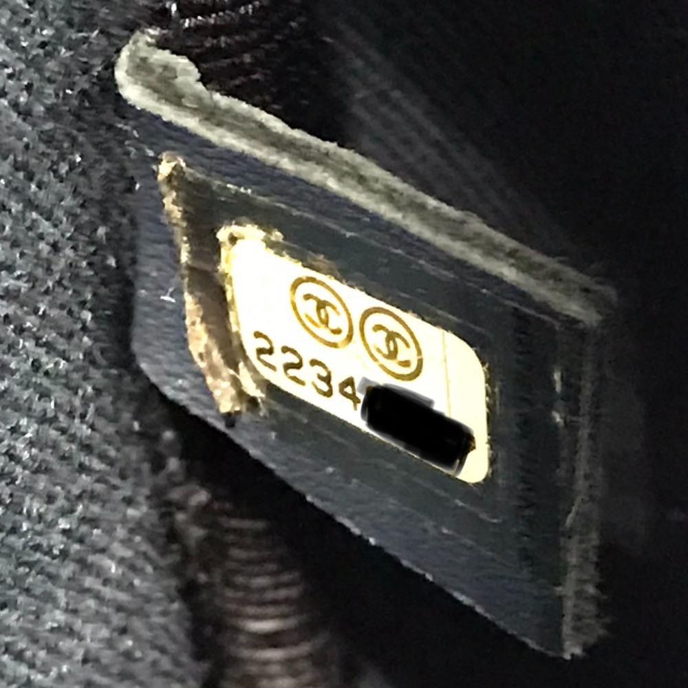 CHANEL Airline CC Mark logo Tote Bag Shoulder Bag Leather/Canvas White/blue