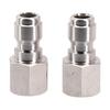 Secure Fit 1/4 Inch Stainless Steel Quick Connect Fittings with NPT Threads for Pressure Washer Wand and Hose Integration