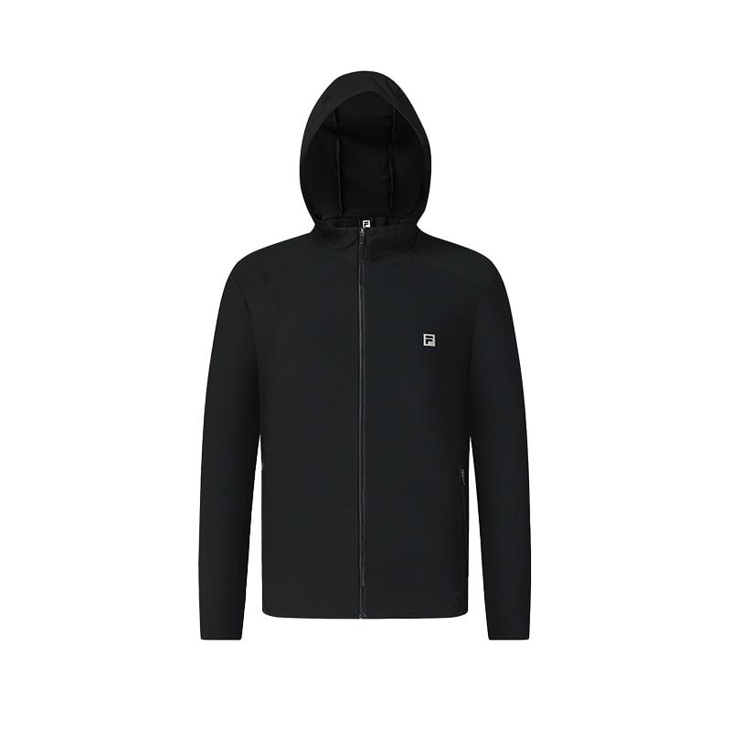 FILA Fitness Knitted Hooded Comfortable Jacket Men jackets A11M531501F-BK
