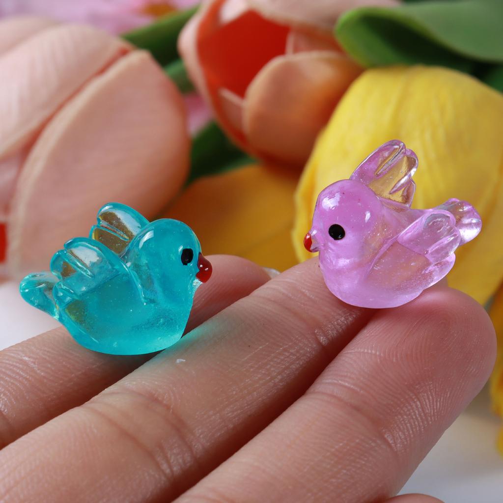 5/10 Stück Leuchtende Mini-Taubenmoos-Mikrolandschaft Miniaturfiguren Feengarten-Zubehör Heimdekoration Leuchtet im Dunkeln