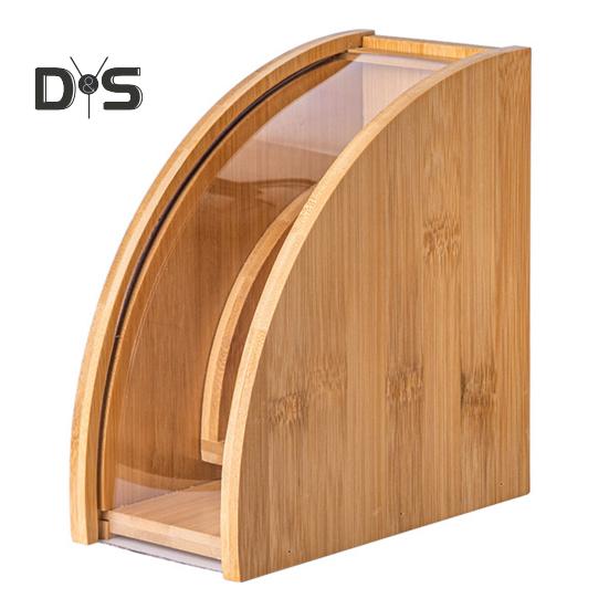 

Деревянный держатель для кофейной фильтровальной бумаги с пылезащитным чехлом, многофункциональная вертикальная стойка для хранения 101 102 фильтровальной бумаги для домашнего офиса, кафе, кофе S