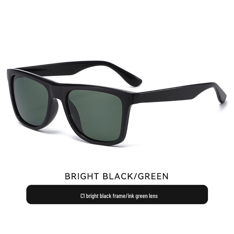 Men's Acetate Polarized Sunglasses: Big Frame, UV Protection for Driving & Fishing