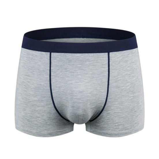 Men Boxer Underwear Mid-rise Breathable Smooth Wiring Perfect Fit Shorts Panties Patchwork Color Tight Cut Underwear