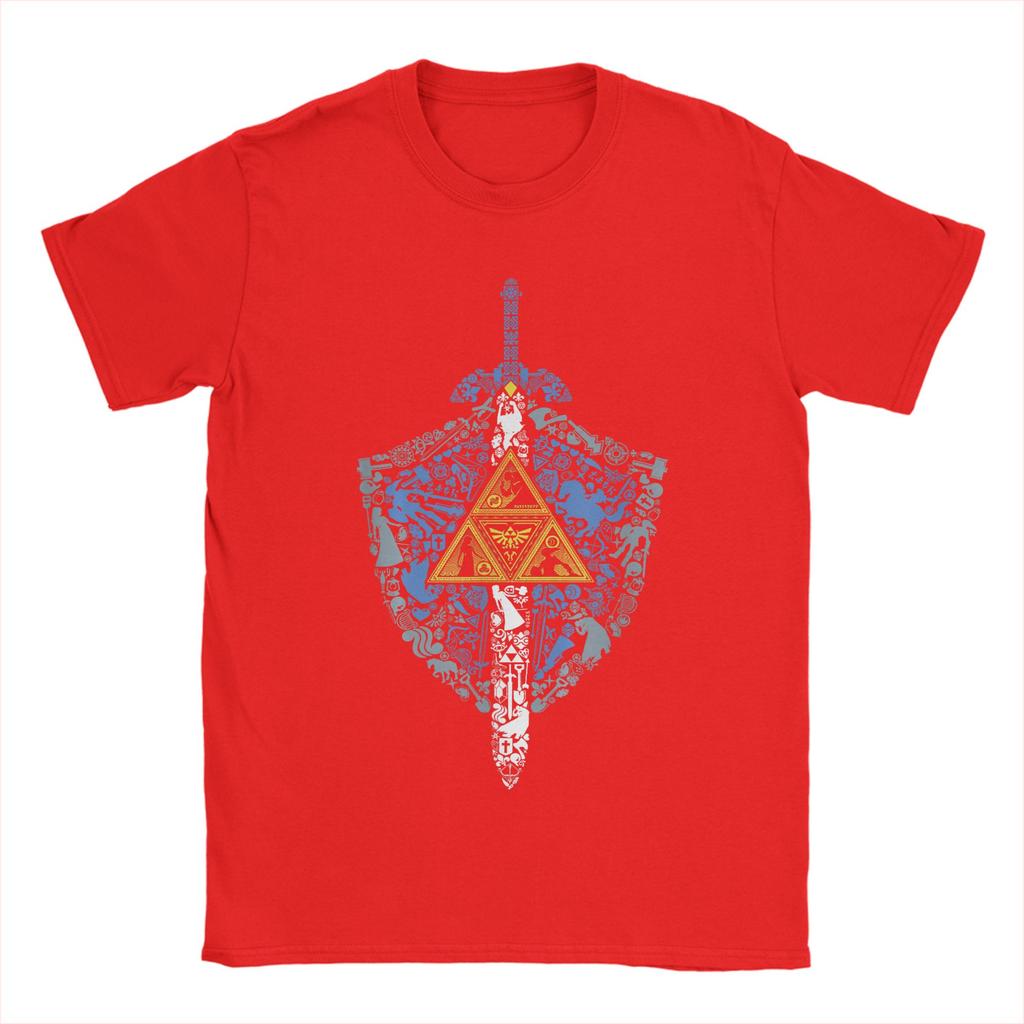Zeldas Hylian Shield EleUnisext Icons T Shirt Unisexs 100 Cotton TShirts Tee Shirt Short Sleeve Clothing Birthday Present