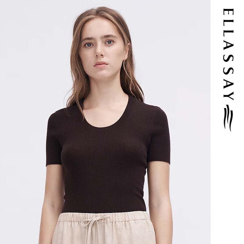 ELLASSAY Women's Minimalist Short-Sleeve Knit Top EWE342M05800