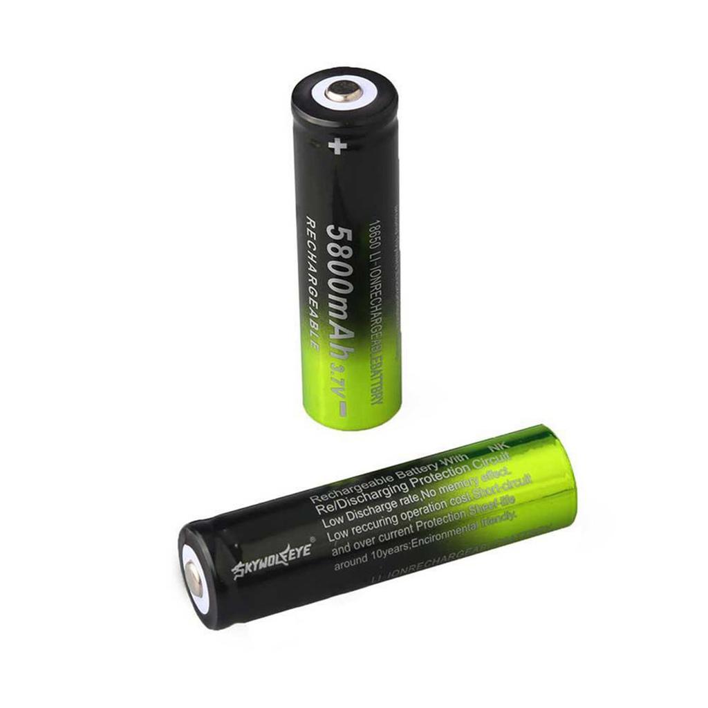 5800mAh Large Capacity Cylindrical Button Top Li-ion Rechargeable Batteries for Flashlight 3.7V Lithium ion Battery 4Pcs 18650 Rechargeable Battery Camera RC Car Electronic Devices