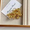 Silver/Gold Metal Balls Ring Round Ball Statement Finger Ring Punk Tassel Ring  for Women