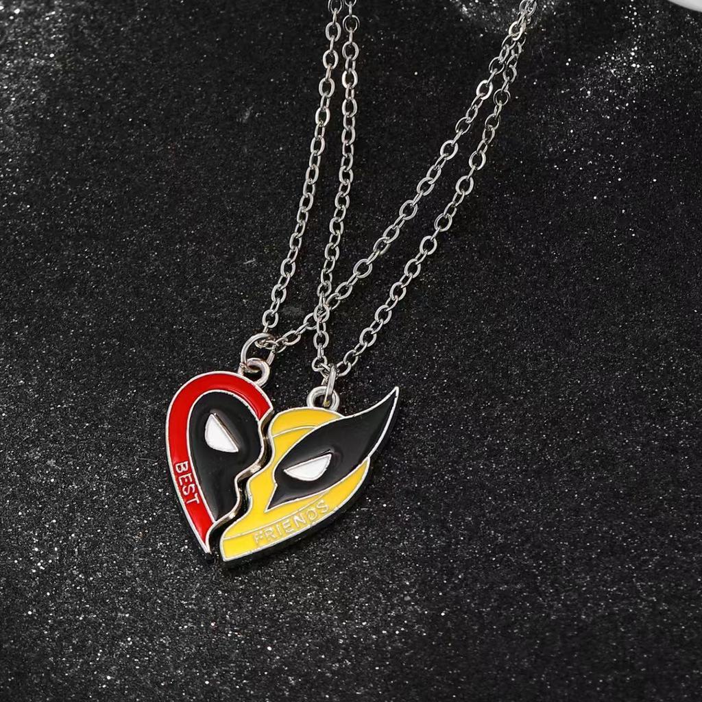 Dreiteiliges Sonnen-, Mond- und Stern-Diamantlegierungs-Halskettenset für Freunde