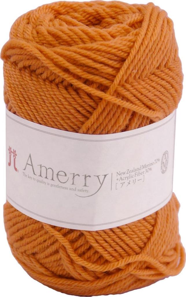 Hamanaka Amelie Worsted 4 40g Set of 5 Item 2261 Yarn, Weight, Col. (Orange Tones), (approx. 110m), Balls, No.