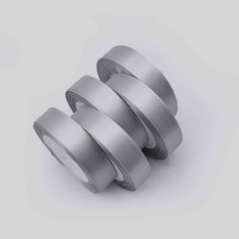 2.5cm Polyester Woven Ribbon for Flower Gift Packaging, Wedding Cakes, and Decorations in Silk Colors