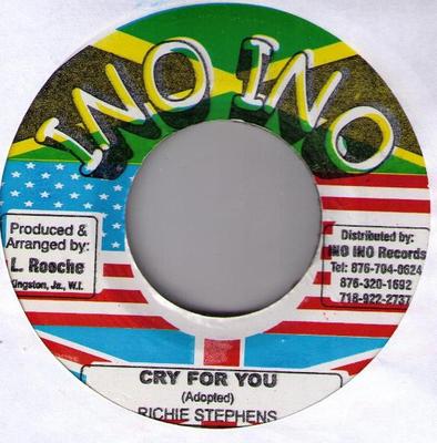 7inch Record RICHIE STEPHENS - Cry For You NONE Ino Ino Records 2003 Jamaica Reggae, Ska & Dub Used