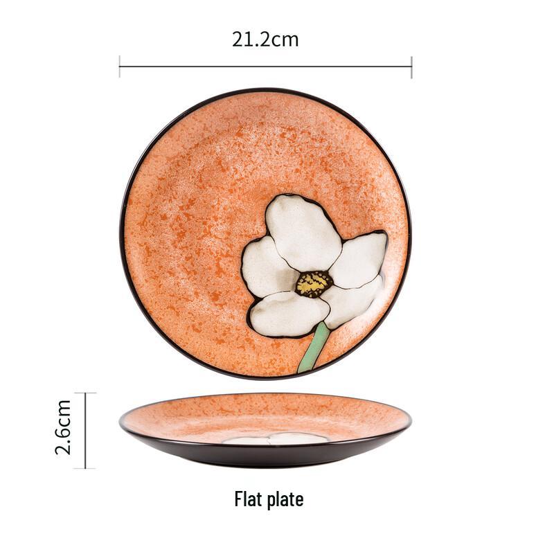 Linpan Korean Hand-Painted Ceramic Dinner Plate