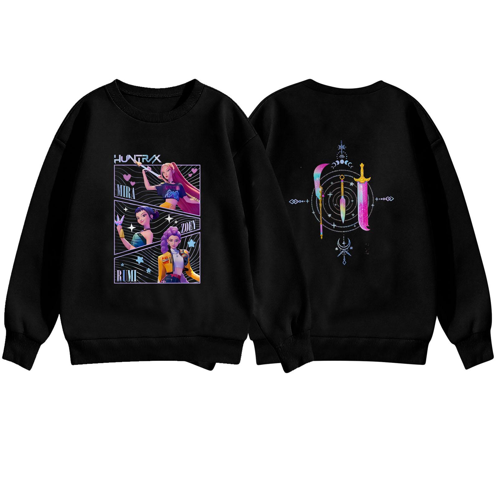 

Детская толстовка с капюшоном для мальчиков и девочек, модная толстовка с длинными рукавами и принтом 110 чёрный