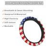 Bohemian Print Steering Wheel Cover Universal Fit for 36cm-39cm Diameter Car Steering Wheels Four Season Use