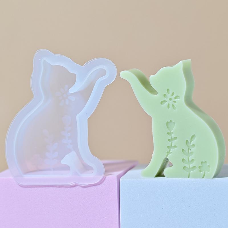 Rabbit Candle Mold Silicone Molds Easter Bunny Clay Molds Cat Rabbit Resin Molds Animal Molds Candle Making Molds Soap Mold