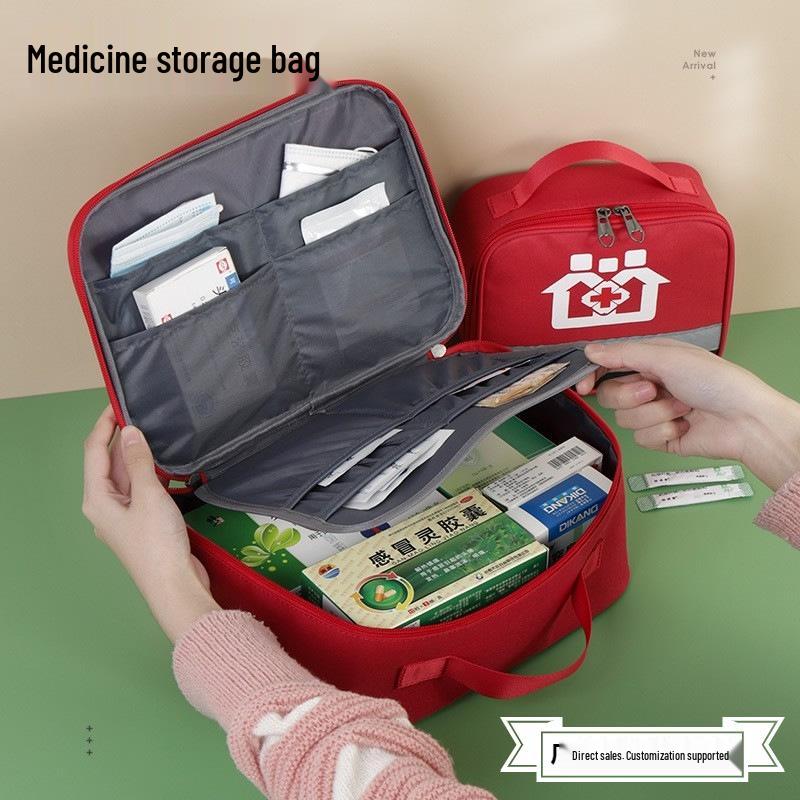 Household Portable Medicine and Emergency Travel Kit Bag