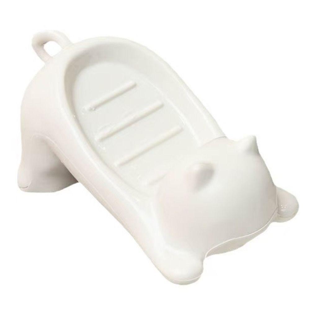 Creative Cartoon Soap Box Cat Shaped Bathroom Soap Holder Soap Filter Rack  Household