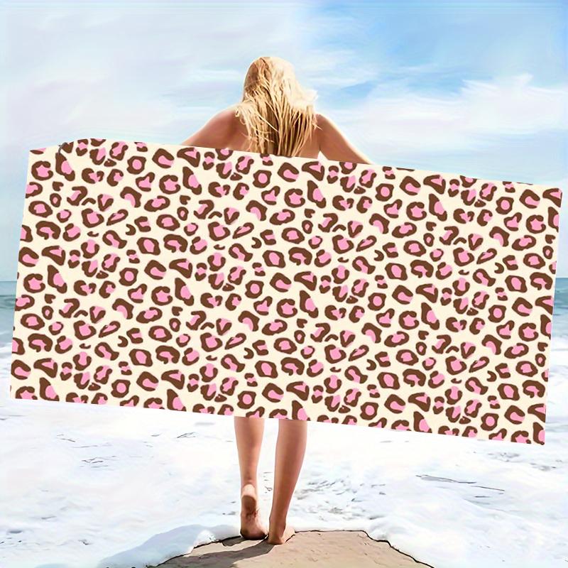 Sexy Wild Leopard Microfiber Beach Towel Oversized Extra Large Sand Free Pool Towels Quick Dry Super Absorbent Swim Blanket