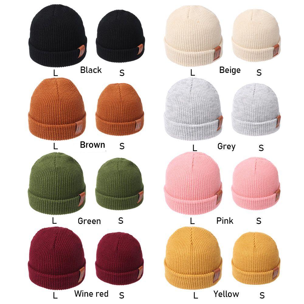 Winter Parenting Adult Knitted Hat Baby Cap Kids Beanie Winter Hat