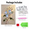 Elegant Blue Bell Flower Framed Pearl Painting Kit DIY 3D Sparkling Bead Canvas Art Relaxing Handmade Craft Creative Gift for Women Home Decor