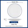 ZISIZ Double Blue Line Shallow Serving Plate