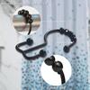 Set of 10 Rusts Resistant Shower Curtain Hooks Metal Rings Double Gliding Rollers for Bathroom Curtains Hanging Hook